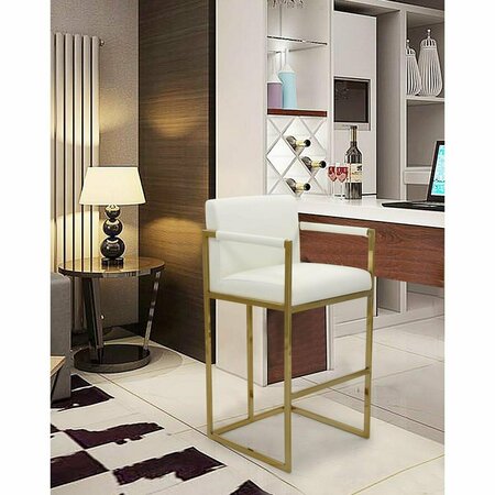 BROMAS Modern Contemporary Bertrand Bar Stool Chair, Cream BR1704053